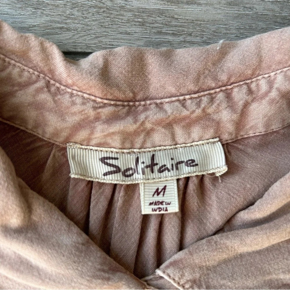 Solitaire Nude Blush Embroidery Tiered Back  Tunics - Picture 6 of 16